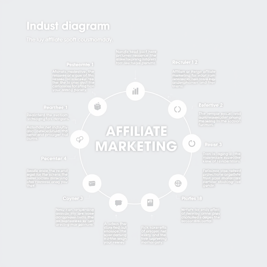 Diagram illustrating the affiliate marketing process