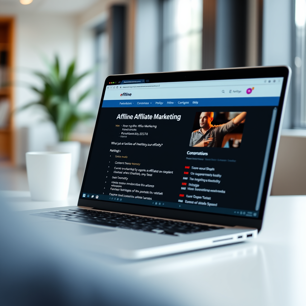 Laptop displaying affiliate marketing data