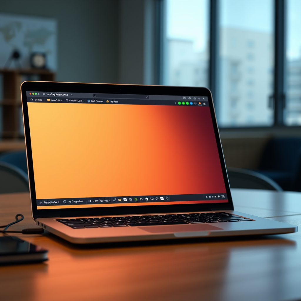 Laptop displaying an online course interface